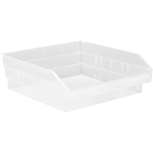 Bacs de rangement pour tablettes, 11-1/8" la x 4" H x 11-5/8" p, Transparent, Capacit&eacute; 30 lb Helyx Safety & Industrial Supplies