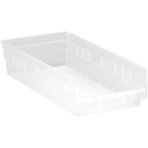 Bacs de rangement pour tablettes, 8-3/8" la x 4" H x 17-7/8" p, Transparent, Capacit&eacute; 40 lb Helyx Safety & Industrial Supplies