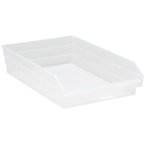 Bacs de rangement pour tablettes, 11-1/8" la x 4" H x 17-7/8" p, Transparent, Capacit&eacute; 40 lb Helyx Safety & Industrial Supplies