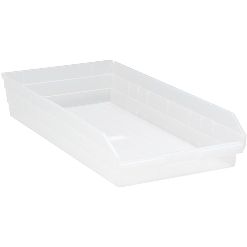 Bacs de rangement pour tablettes, 11-1/8" la x 4" H x 23-5/8" p, Transparent, Capacit&eacute; 50 lb Helyx Safety & Industrial Supplies