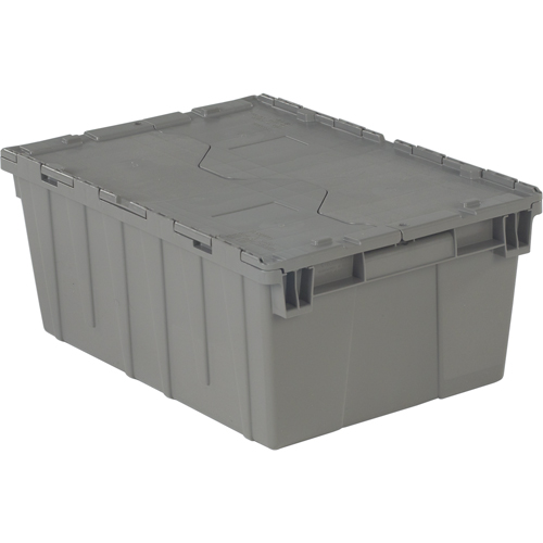 Flipak&reg; Polyethylene Plastic (PE) Distribution Containers, 21.9" x 15.2" x 9.3", Grey Helyx Safety & Industrial Supplies