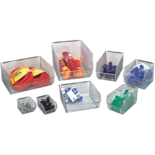 Bacs en fil m&eacute;tallique empilables et suspendables Helyx Safety & Industrial Supplies