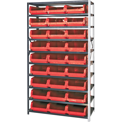 Shelving Unit with Stacking Bins, Steel, Magnum Bin, 650 lbs. Capacity, 42" W x 76" H Helyx Safety & Industrial Supplies