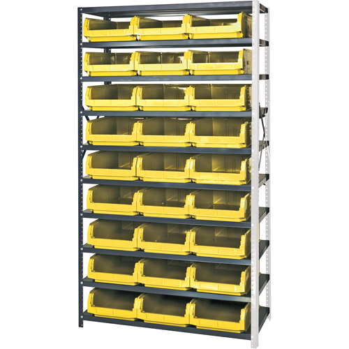 Shelving Unit with Stacking Bins, Steel, Magnum Bin, 650 lbs. Capacity, 42" W x 76" H Helyx Safety & Industrial Supplies