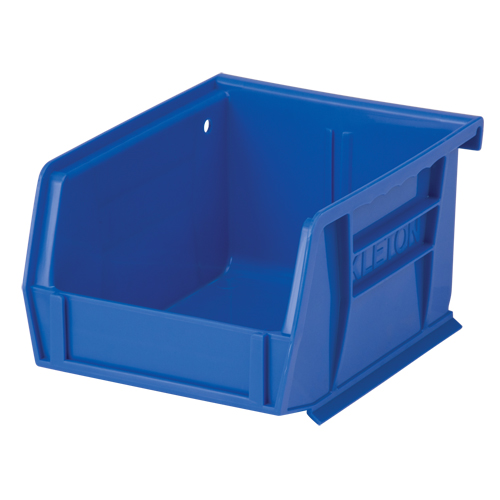 Bac empilable & &agrave; suspendre, 4-1/8" la, 3" h x 5-3/8" p, Bleu Helyx Safety & Industrial Supplies