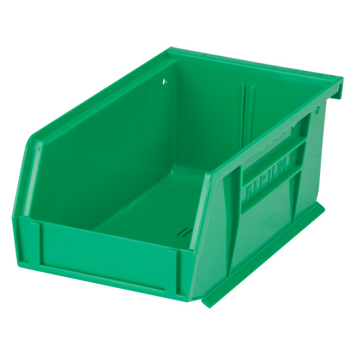 Stack & Hang Bin, 4-1/8" W x 3" H x 7-3/8" D, Green Helyx Safety & Industrial Supplies