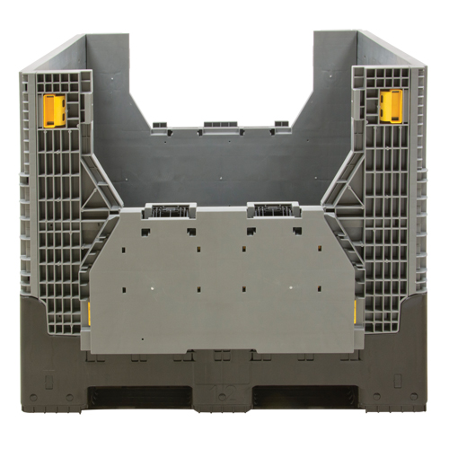 Collapsible Bulk Container, 47.2" L x 39.4" W x 39.4" H, Grey Helyx Safety & Industrial Supplies
