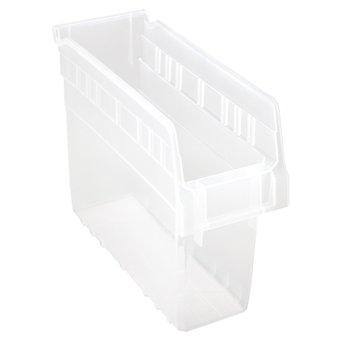 Store-Max Shelf Bins, 4-3/8" W x 8" H x 11-5/8" D, Clear, 44 lbs. Capacity Helyx Safety & Industrial Supplies