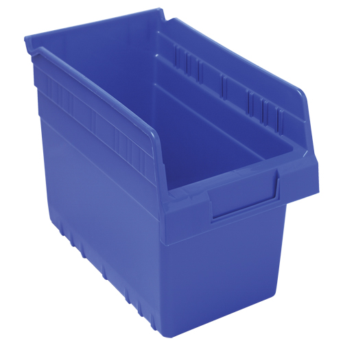 Store-Max Shelf Bins, 6-5/8" W x 8" H x 11-5/8" D, Blue, 44 lbs. Capacity Helyx Safety & Industrial Supplies