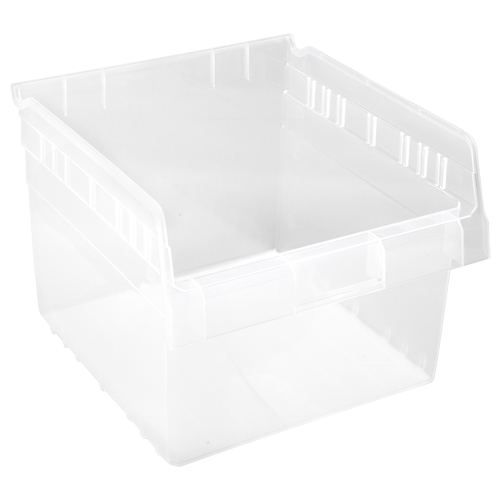 Store-Max Shelf Bins, 11-1/8" W x 8" H x 11-5/8" D, Clear, 44 lbs. Capacity Helyx Safety & Industrial Supplies