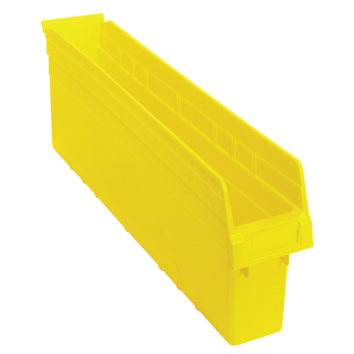 Store-Max Shelf Bins, 4-3/8" W x 8" H x 23-5/8" D, Yellow, 68 lbs. Capacity Helyx Safety & Industrial Supplies