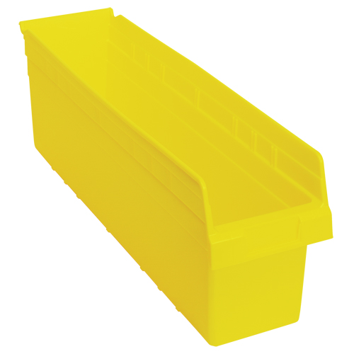 Store-Max Shelf Bins, 6-5/8" W x 8" H x 23-5/8" D, Yellow, 68 lbs. Capacity Helyx Safety & Industrial Supplies