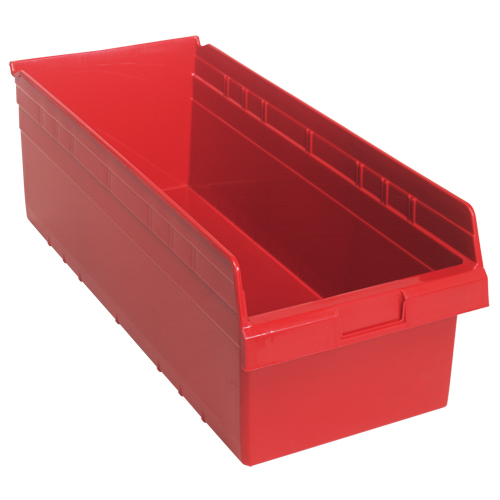 Bacs pour &eacute;tag&egrave;re Store-Max, 11-1/8" la x 8" H x 23-5/8" p, Rouge, Capacit&eacute; 68 lb Helyx Safety & Industrial Supplies