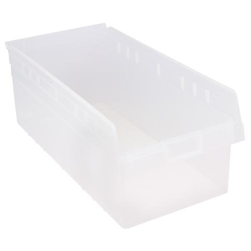 Bacs pour &eacute;tag&egrave;re Store-Max, 11-1/8" la x 8" H x 23-5/8" p, Transparent, Capacit&eacute; 68 lb Helyx Safety & Industrial Supplies