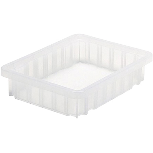 Divider Box&reg; Container, Plastic, 10.875" W x 8.25" D x 2.5" H, Clear Helyx Safety & Industrial Supplies