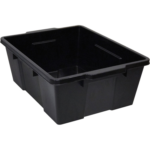 Contenant avec loquets en plastique,  la x 21" p x 7,75" h, Noir Helyx Safety & Industrial Supplies