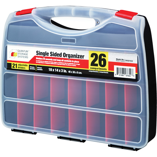 Boîte &agrave; compartiments en plastique, 14" la x 18" p x 3" h, 26 compartiments Helyx Safety & Industrial Supplies