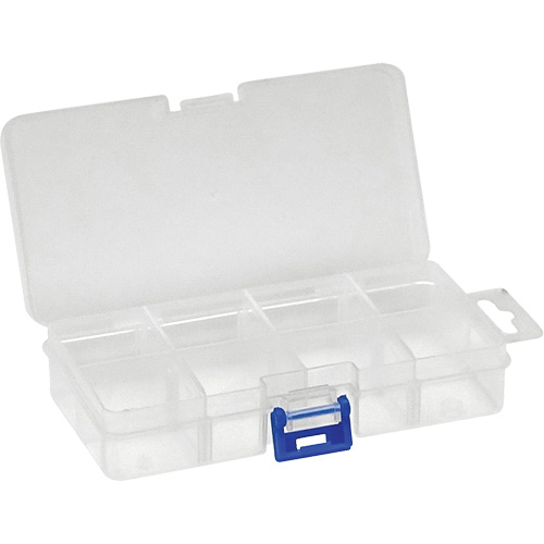 Boîte &agrave; compartiments en plastique, 2,75" la x 5,5" p x 1,25" h, 8 compartiments Helyx Safety & Industrial Supplies