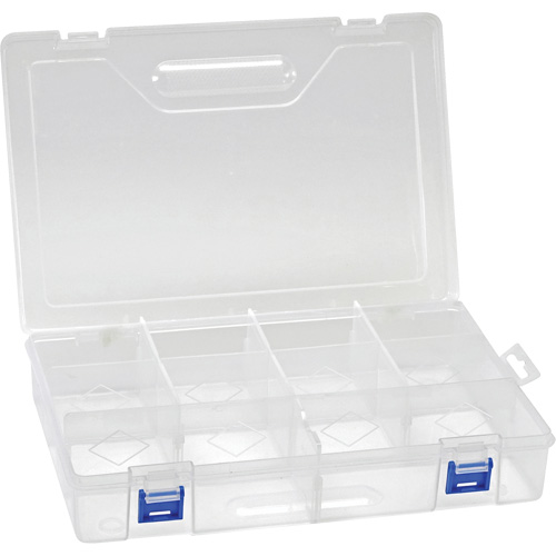 Plastic Compartment Box, 7.75" W x 11.75" D x 2.2" H, 10 Compartments Helyx Safety & Industrial Supplies