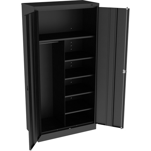 Combination Cabinet, 36" W x 18" D x 72" H, Black Helyx Safety & Industrial Supplies