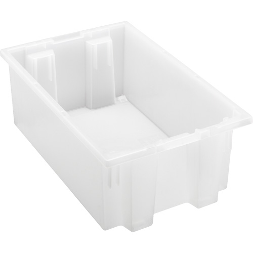 Contenant robuste Stack & Nest, 6" x 11" x 18", Transparent Helyx Safety & Industrial Supplies