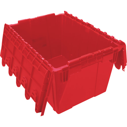 Flip Top Plastic Distribution Container, 21.65" x 15.5" x 12.5", Red Helyx Safety & Industrial Supplies