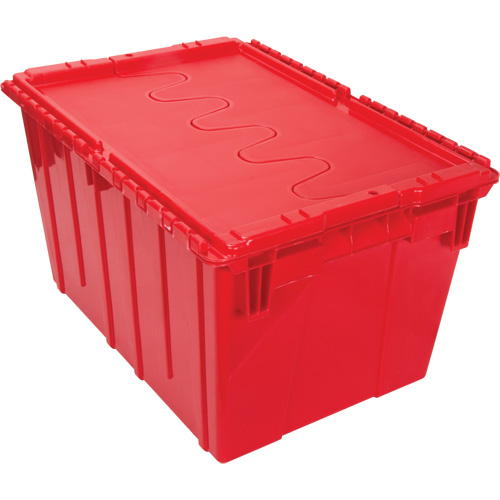Flip Top Plastic Distribution Container, 21.65" x 15.5" x 12.5", Red Helyx Safety & Industrial Supplies