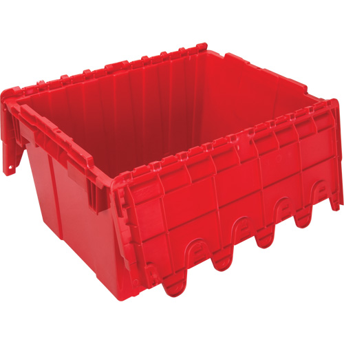 Flip Top Plastic Distribution Container, 21.65" x 15.5" x 12.5", Red Helyx Safety & Industrial Supplies