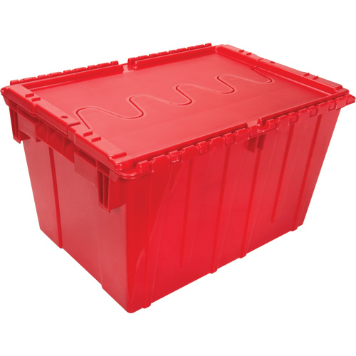 Flip Top Plastic Distribution Container, 21.65" x 15.5" x 12.5", Red Helyx Safety & Industrial Supplies