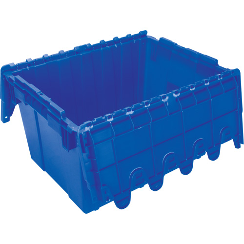 Contenant de distribution en plastique avec dessus basculant, 21,65" x 15,5" x 12,5", Bleu Helyx Safety & Industrial Supplies