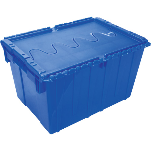 Contenant de distribution en plastique avec dessus basculant, 21,65" x 15,5" x 12,5", Bleu Helyx Safety & Industrial Supplies