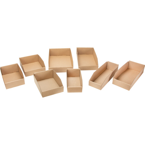 Deep Corrugated Parts Bins, 3-3/4" W x 17-1/4" D x 4-1/2" H, Beige Helyx Safety & Industrial Supplies