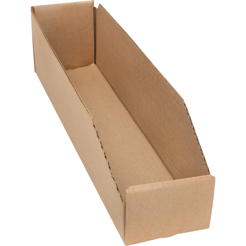 Deep Corrugated Parts Bins, 3-3/4" W x 17-1/4" D x 4-1/2" H, Beige Helyx Safety & Industrial Supplies
