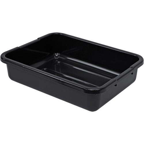 Bac d'entreposage tout usage &agrave; fond rainur&eacute;, 5" ha x 15" p x 21" lo, Plastique, Noir Helyx Safety & Industrial Supplies