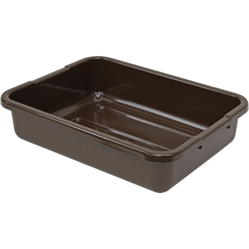 All-Purpose Ribbed-Bottom Storage Tub, 5" H x 15" D x 21" L, Plastic, Brown Helyx Safety & Industrial Supplies