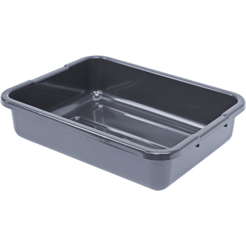 Bac d'entreposage tout usage &agrave; fond rainur&eacute;, 5" ha x 15" p x 21" lo, Plastique, Gris Helyx Safety & Industrial Supplies