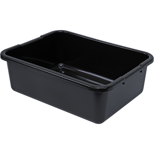 All-Purpose Ribbed-Bottom Storage Tub, 7" H x 15" D x 21" L, Plastic, Black Helyx Safety & Industrial Supplies