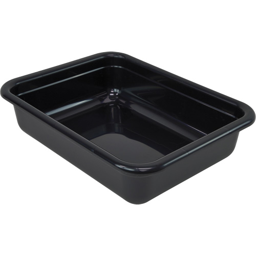 Bac d'entreposage tout usage &agrave; fond plat, 5" ha x 17" p x 22" lo, Plastique, Noir Helyx Safety & Industrial Supplies