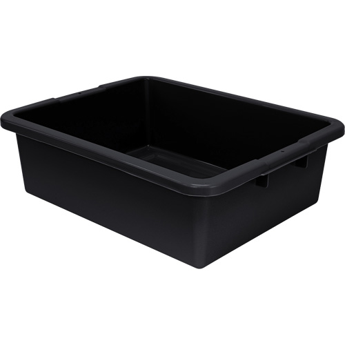 Bac d'entreposage tout usage &agrave; fond rainur&eacute;, 7" ha x 17" p x 22" lo, Plastique, Noir Helyx Safety & Industrial Supplies