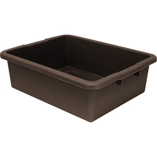 Bac d'entreposage tout usage &agrave; fond rainur&eacute;, 7" ha x 17" p x 22" lo, Plastique, Brun Helyx Safety & Industrial Supplies