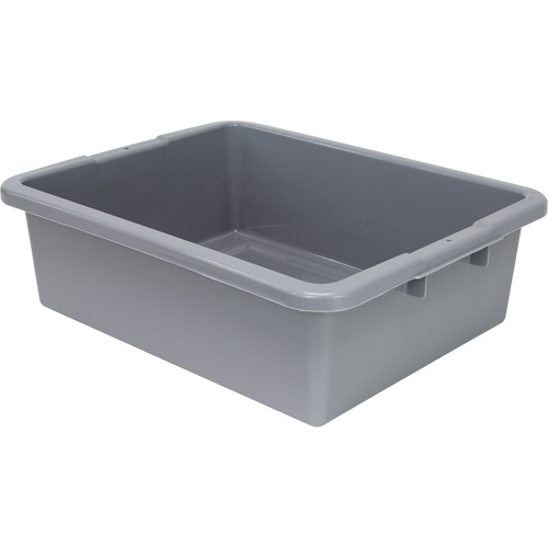 All-Purpose Ribbed-Bottom Storage Tub, 7" H x 17" D x 22" L, Plastic, Grey Helyx Safety & Industrial Supplies