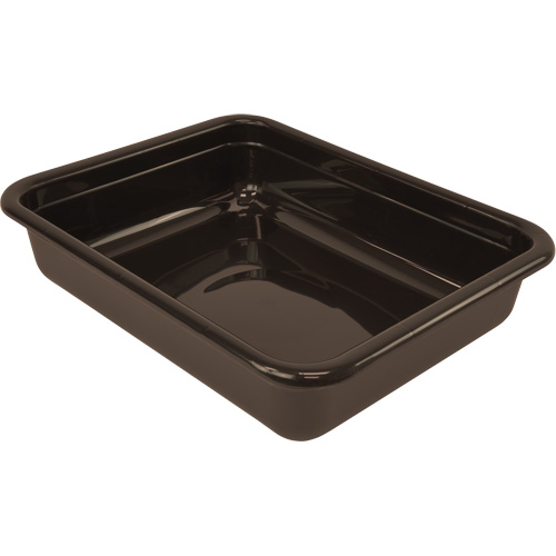 Bac d'entreposage tout usage &agrave; fond plat, 5" ha x 15" p x 20" lo, Plastique, Brun Helyx Safety & Industrial Supplies