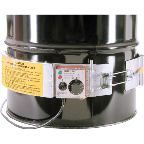 Chauffe-barils &agrave; thermostat, Barils en acier, 55 gal. US (45 gal. imp.), 60°F - 250°F, 120 V Helyx Safety & Industrial Supplies