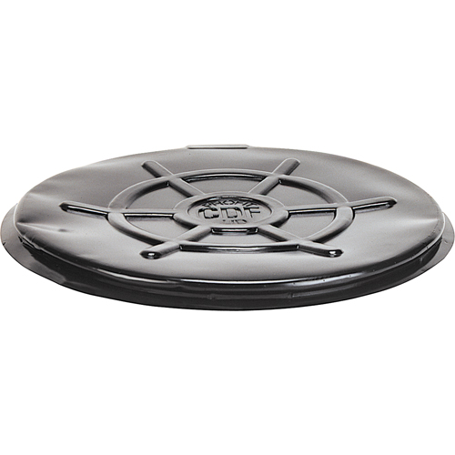 Couvercles protecteurs pour barils, Dessus ferm&eacute;, Convient aux 55 gal. US (45 gal. imp.), Noir Helyx Safety & Industrial Supplies