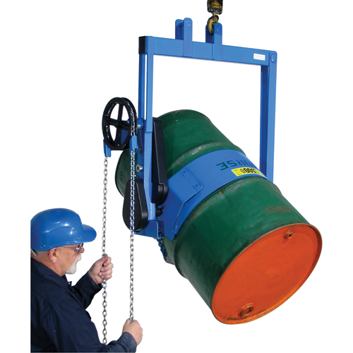 Leveurs de baril - Inclinaison &agrave; engrenages, Baril de 55 gal. US (45 gal. imp.), Capacit&eacute; 800 lb/363 kg Helyx Safety & Industrial Supplies