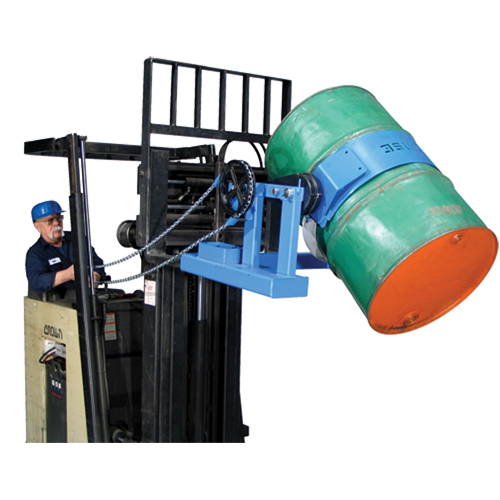 Leveurs de barils pour chariot &eacute;l&eacute;vateur, Baril de 55 gal. US (45 gal. imp.), Capacit&eacute; 800 lb/363 kg Helyx Safety & Industrial Supplies