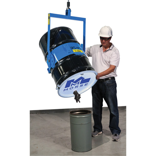 Ensemble de l&egrave;ve-baril manuel inclinable, Baril de 55 gal. US (45 gal. imp.), Capacit&eacute; 800 lb/363 kg Helyx Safety & Industrial Supplies