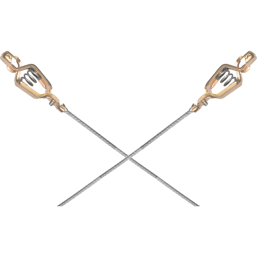 Light-Duty Bonding & Grounding Wire Assemblies - Two Alligator Clips Helyx Safety & Industrial Supplies