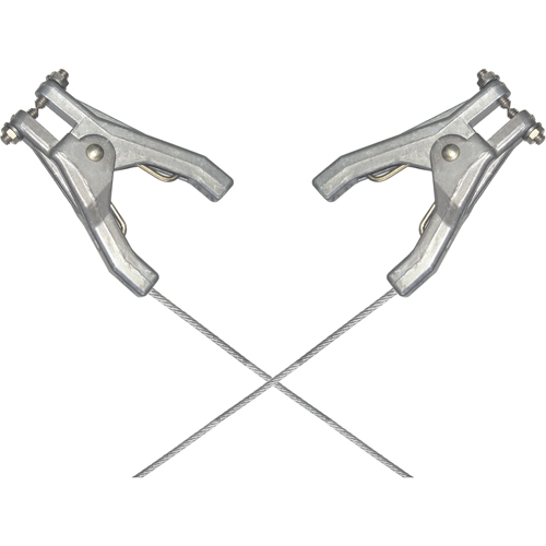 Heavy-Duty Bonding & Grounding Wire Assemblies - Two Hand Clamp Connectors Helyx Safety & Industrial Supplies