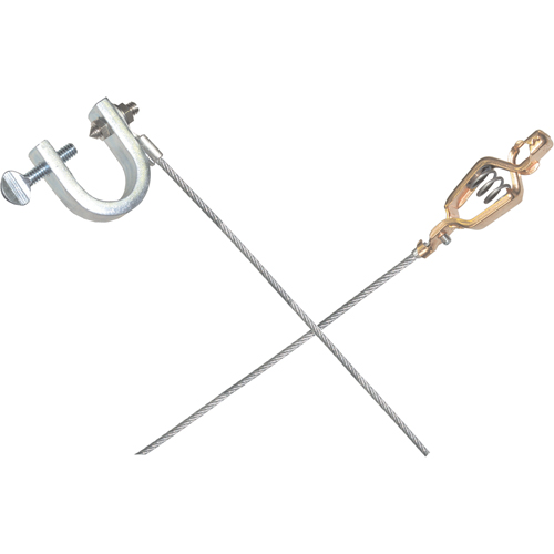 Light-Duty Bonding & Grounding Wire Assemblies - Alligator Clip & Small C-Clamps Helyx Safety & Industrial Supplies
